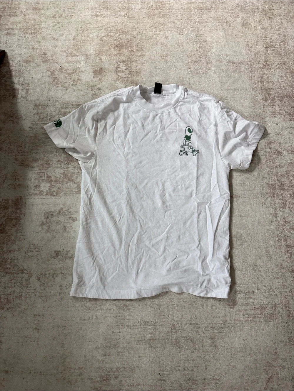 The North Face White Short-Sleeve Tee with Green Logo